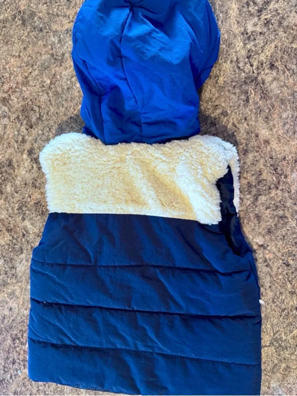 Little Lad Toddler Blue Sherpa-Lined Puffer Vest - Cozy Winter Layer 24 months